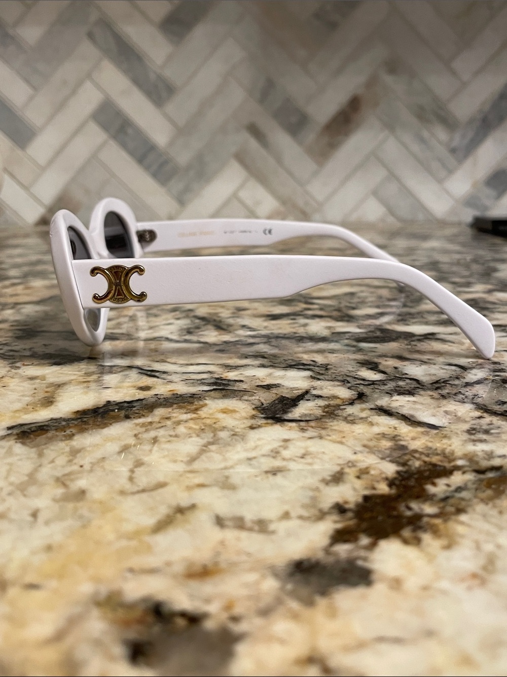 Celine White Oval Sunglasses - Picture 5 of 13